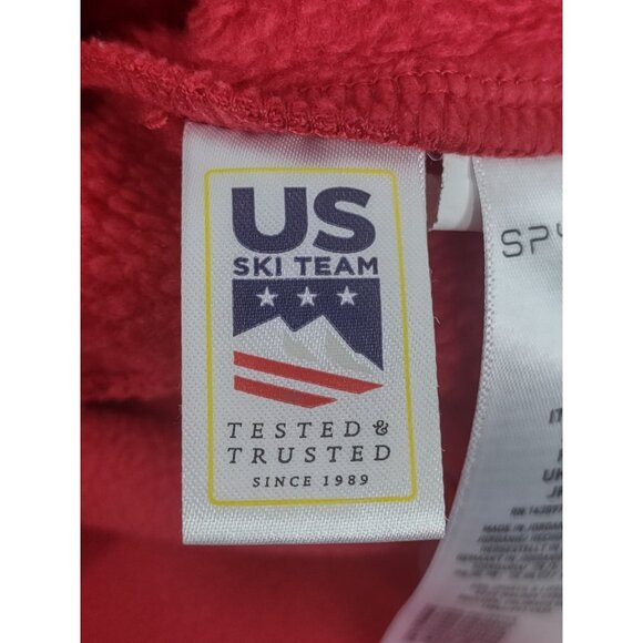Womens Spyder Sweater Red Zip Up Size Small US Ski Team Label - Picture 4 of 14